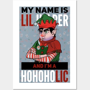 Santa's Little Helper HoHoHolic Posters and Art